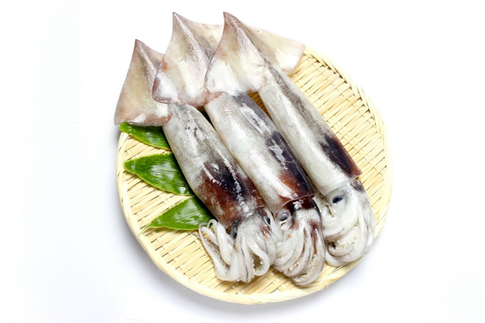 バーベキューでイカのバター焼き